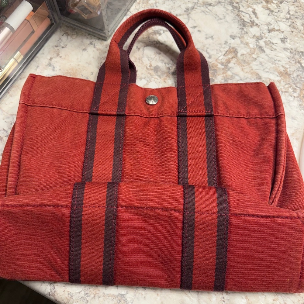 Hermes Mini Tote Bag - Red